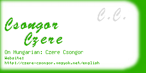 csongor czere business card